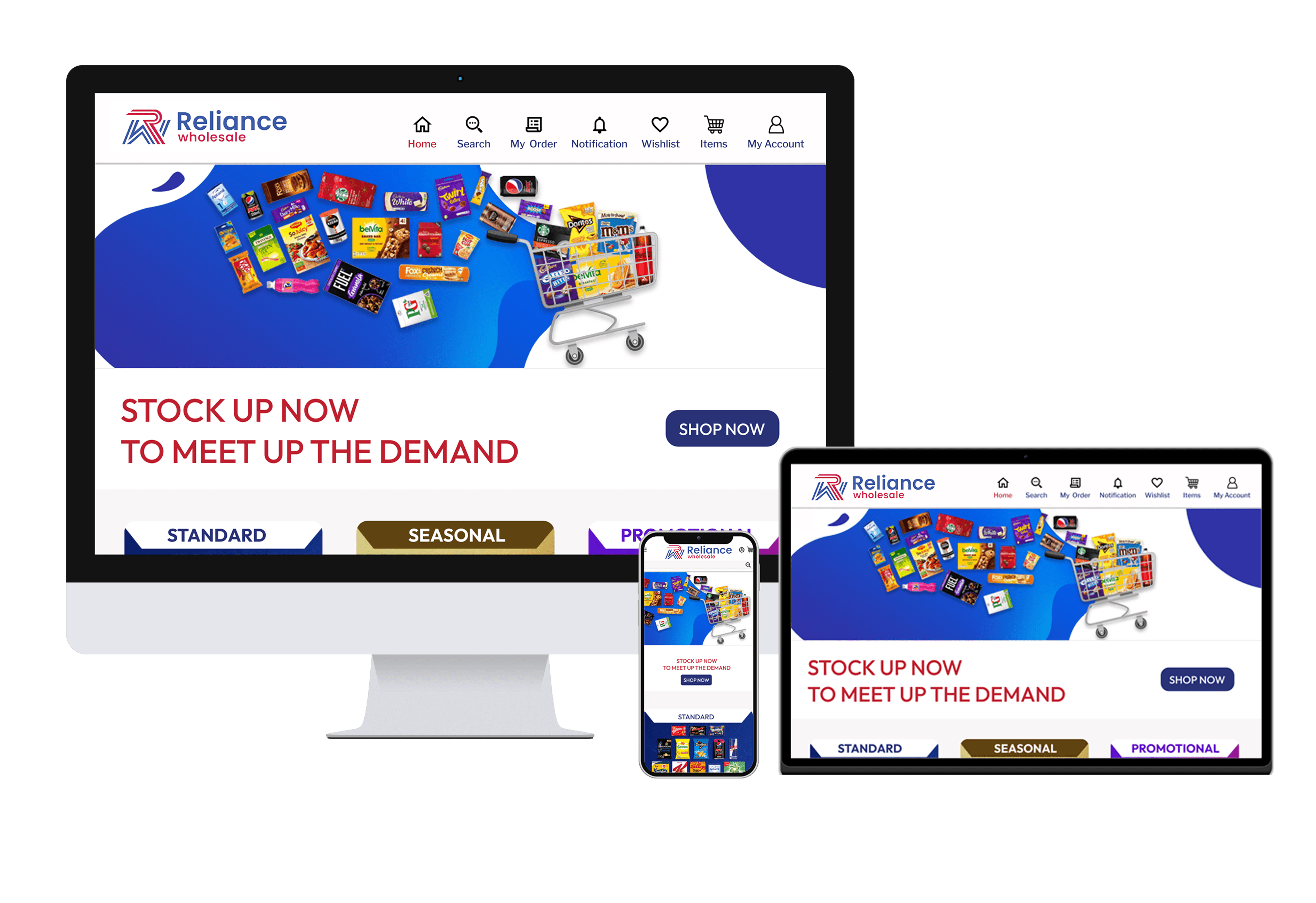 Product Ordering Portal - Multiple Device View