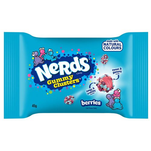 NERDS CANDY SWEETS GUMMY CLUSTERS BERRIES 45G