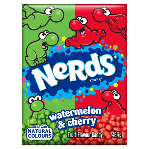 NERDS WATERMELON & CHERRY FRUIT-FLAVOUR CANDY 46.7G