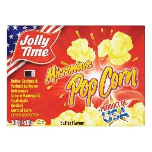 JOLLYTIME MICROWAVE BUTTER POPCORN 300G