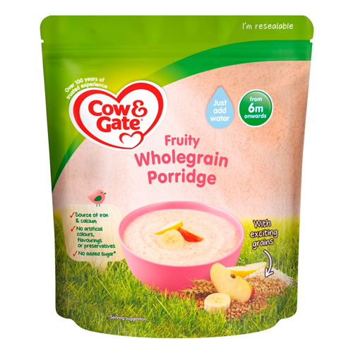 COW & GATE FRUITY WHOLEGRAIN PORRIDGE FROM 6 MONTHS 125G