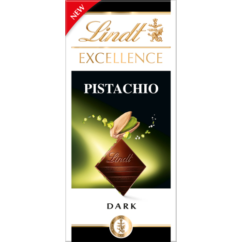 LINDT EXCELLENCE PISTACHIO DARK CHOCOLATE BAR 8X 100G
