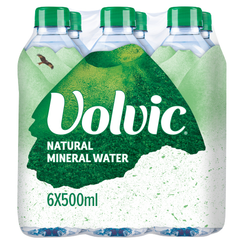 VOLVIC MINERAL WATER 6PK 500ML