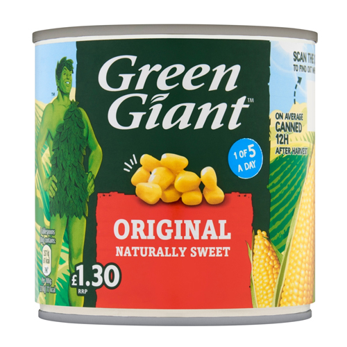 GREEN GIANT ORIGNAL SWEETCORN PMP £1.30 340G