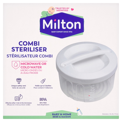 MILTON COMBI MICROWAVE & COLD WATER STERILISER WHITE