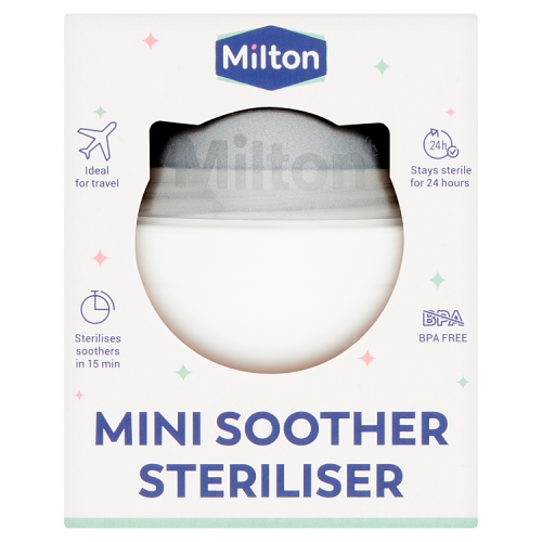MILTON MINI PORTABLE SOOTHER STERILISER SILVER