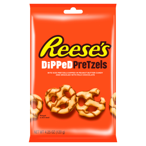 REESE'S PEANUT BUTTER DIPPED PRETZELS 120G
