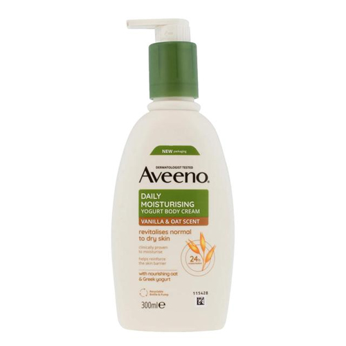 AVEENO DAILY MOISTURISING YOGURT BODY LOTION VANILLA & OAT 300ML