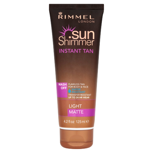 RIMMEL LONDON SUNSHIMMER INSTANT TAN WASH OFF LIGHT MATTE 125ML