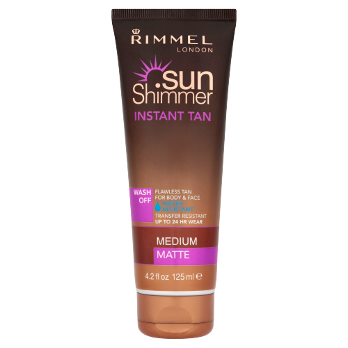 RIMMEL LONDON SUNSHIMMER INSTANT TAN WASH OFF MEDIUM MATTE 125ML