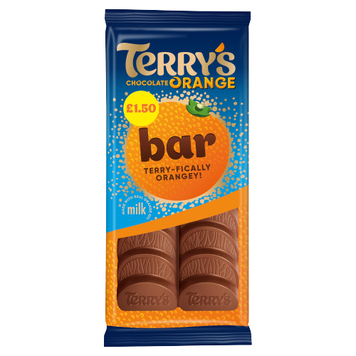 TERRY'S CHOCOLATE ORANGE TABLET MILK BAR PMP £1.50 90G-XMAS