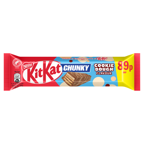 KITKAT CHUNKY COOKIE DOUGH FLAVOUR CHOCOLATE BAR PMP 89P 42G-LAUNCH AUG-2026