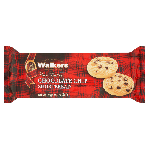 WALKERS PURE BUTTER CHOCOLATE CHIP SHORTBREAD 175G