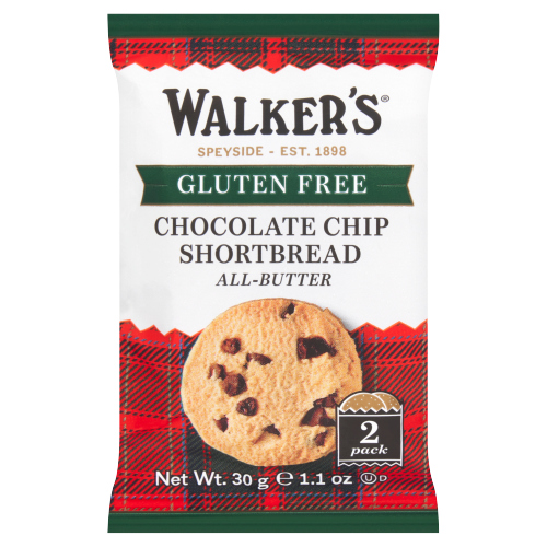 WALKERS GLUTEN FREE CHOCOLATE CHIP SHORTBREAD 30G