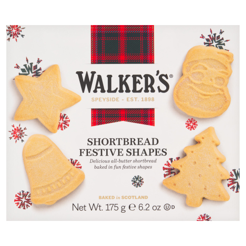 WALKERS FESTIVE SHAPES CARTON 175G