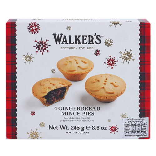 WALKERS GINGERBREAD MINCE PIES 245G-XMAS