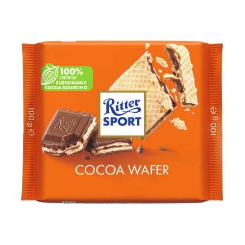 RITTER SPORT COCOA WAFER 100G