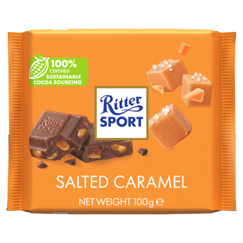 RITTER SPORT SALTED CARAMEL 100G