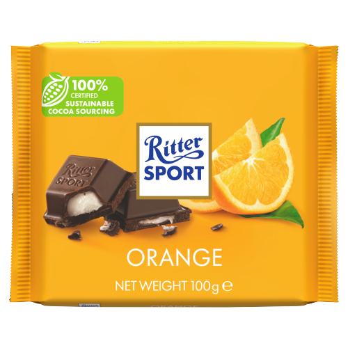 RITTER SPORT ORANGE 5PK 100G