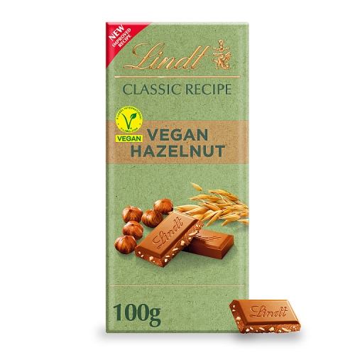 LINDT CLASSIC VEGAN HAZELNUT CHOCOLATE 100G