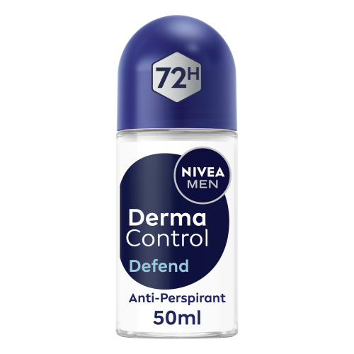 NIVEA MEN 72H DERMA CONTROL DEFEND ANTI-PERSPIRANT ROLL ON 50ML