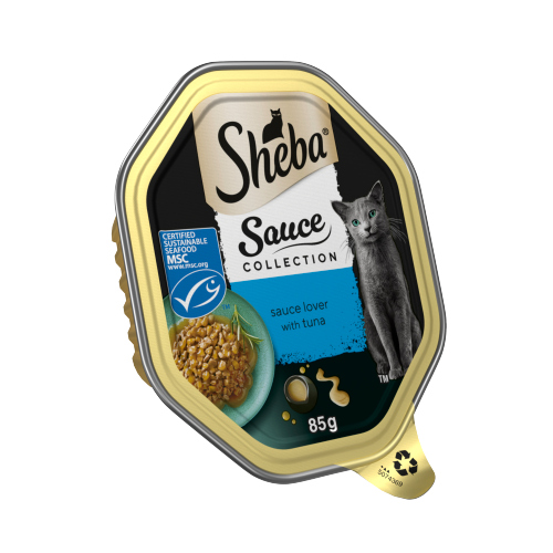 SHEBA SAUCE COLLECTION CAT TRAY WITH TUNA 85G