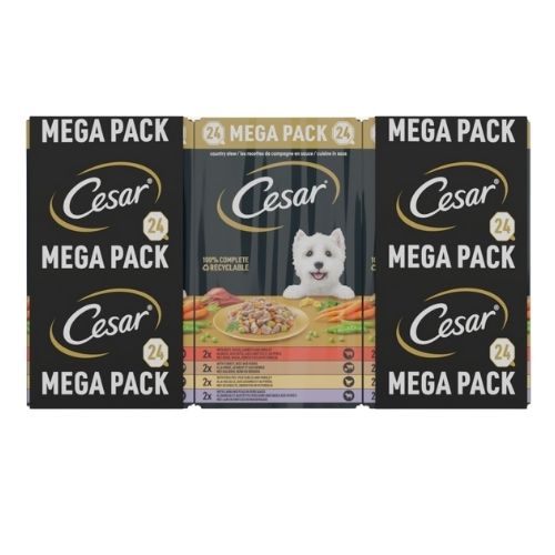 CESAR COUNTRY STEW MIXED SELECTION IN GRAVY 24X 150G