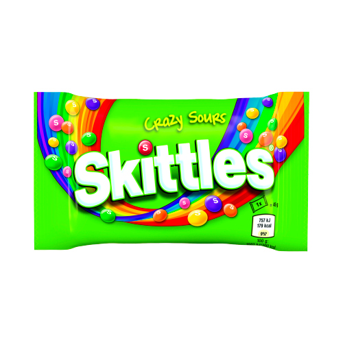 SKITTLES CRAZY SOURS SWEETS BAG 45G