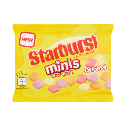 STARBURST MINIS ORIGINAL SWEETS BAG 45G