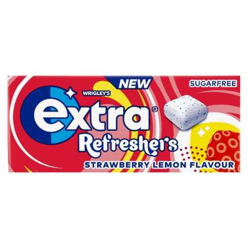 EXTRA STRAWBERRY & LEMON SUGAR FREE REFRESHERS HANDY BOX 7PC 15.6G
