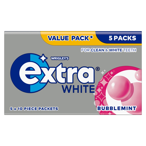 EXTRA BUBBLEMINT SUGAR FREE 10PC 5PK 14G
