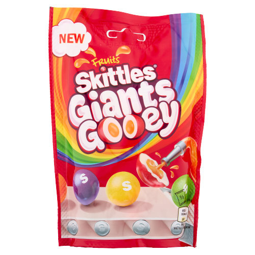 SKITTLES GIANTS GOOEY POUCH 125G