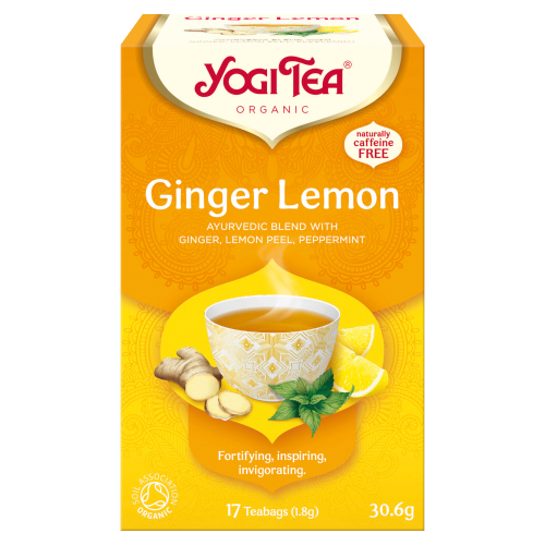 YOGI TEA ORGANIC GINGER LEMON 17 TEA BAGS 30.6G