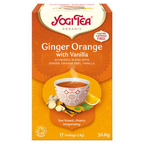 YOGI TEA ORGANIC GINGER ORANGE WITH VANILLA 17 TEA BAGS 30.6G