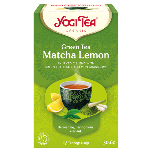 YOGI TEA ORGANIC GREEN TEA MATCHA LEMON 17 TEA BAGS 30.6G