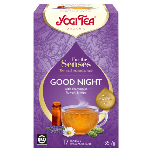 YOGI TEA FOR THE SENSES, GOOD NIGHT ORGANIC HERBAL TEA 17S