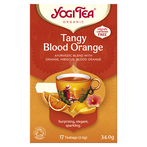 YOGI TEA ORGANIC TANGY BLOOD ORANGE, AYUREDIC BLEND WITH ORANGE, HIBISCUS 17S
