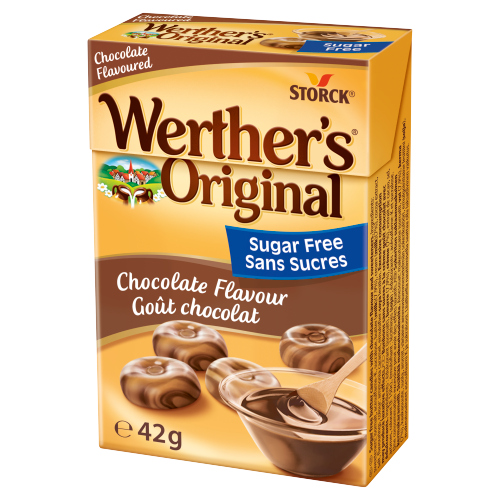 WERTHER'S ORIGINAL SUGAR FREE CHOCOLATE FLAVOUR 42G