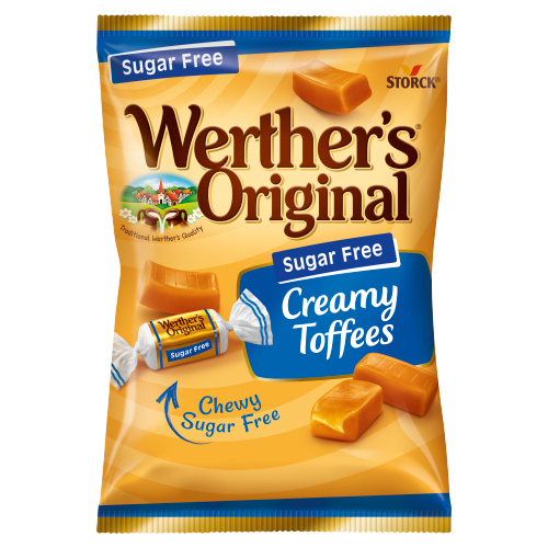 WERTHER'S ORIGINAL SUGAR FREE CREAMY TOFFEES PMP £1.25 65G