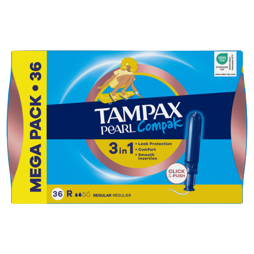 TAMPAX COMPAK PEARL REGULAR 36PK