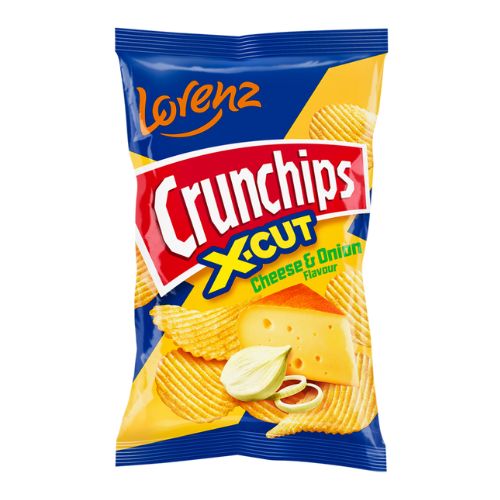 LORENZ CRUNCHIPS X-CUT CHEESE & ONION 130G