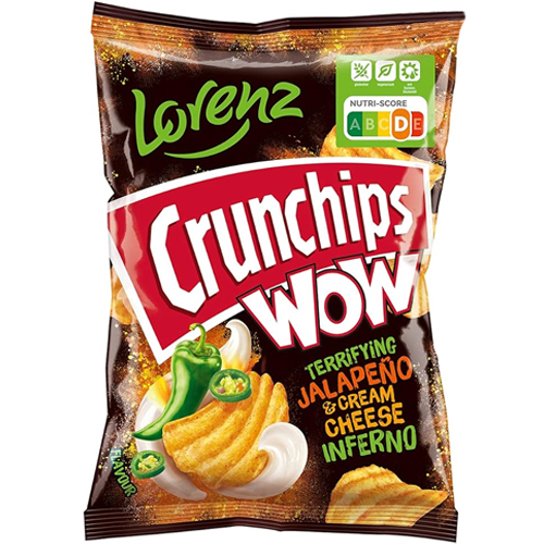 LORENZ CRUNCHIPS WOW JALAPENO & CREAM CHEESE 80G