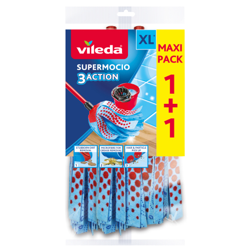 VILEDA SUPERMOCIO 3ACT TWIN REFILL 12'S