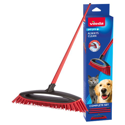 VILEDA PET PRO RUBBER BROOM 6'S
