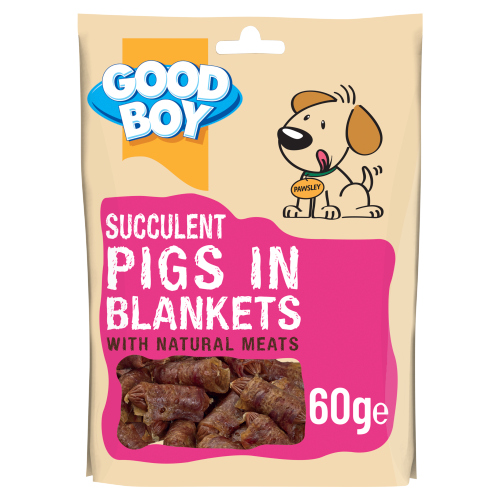 GOOD BOY SUCCULENT PIGS IN BLANKETS PMP £2.25 60G