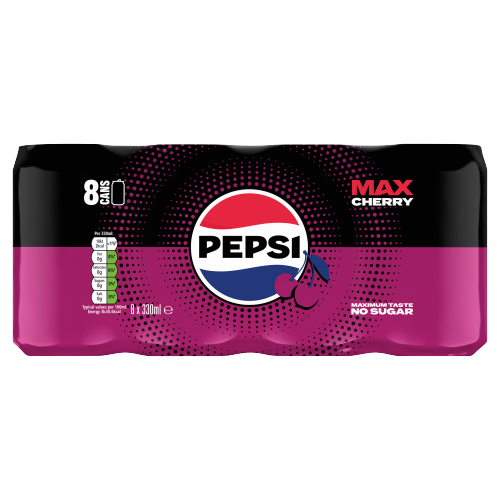 PEPSI MAX CHERRY CAN 8PK 330ML