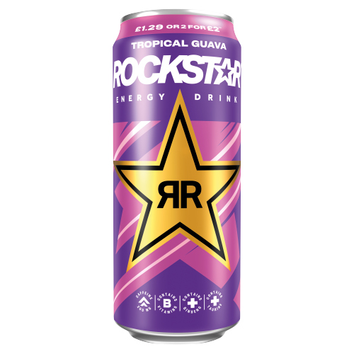 ROCKSTAR PUNCHED TROP GUAVA PMP £1.29 500ML