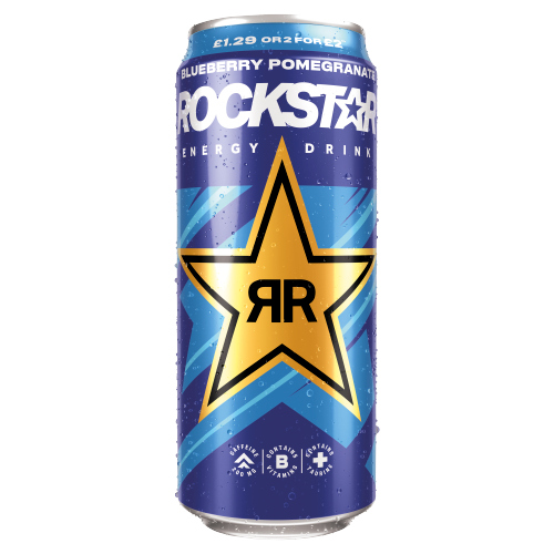 ROCKSTAR XDURANCE BLUEBERRY POMEGRANATE ACAI PMP £1.29 500ML