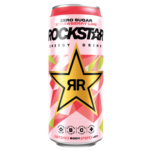 ROCKSTAR REFRESH STRAWBERRY &LIME PMP £1.29 500ML