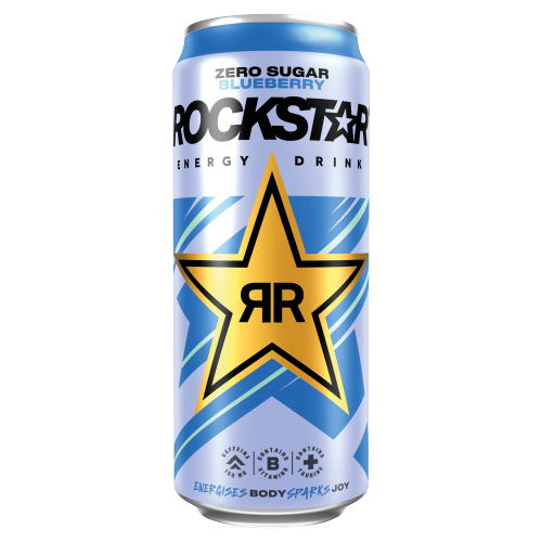 ROCKSTAR ENERGY DRINK BLUEBERRY CAN PMP £1.29 500ML
